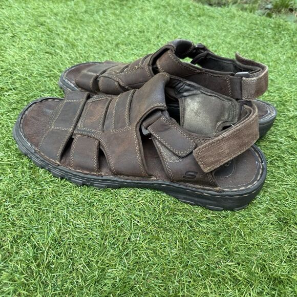 Skechers Sandals Mens Size‎ 12 Fisherman Gladiator Brown Leather Open Toe main image 5